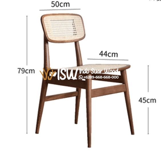 Desain Kursi Cafe Bekasi Kombinasi Rotan - Image 3