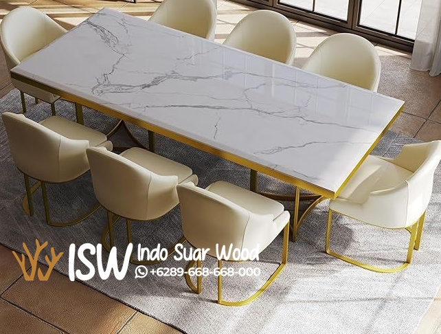 Kaki Stainless Meja Makan Marmer Panjang Jakarta Selatan Trend Baru