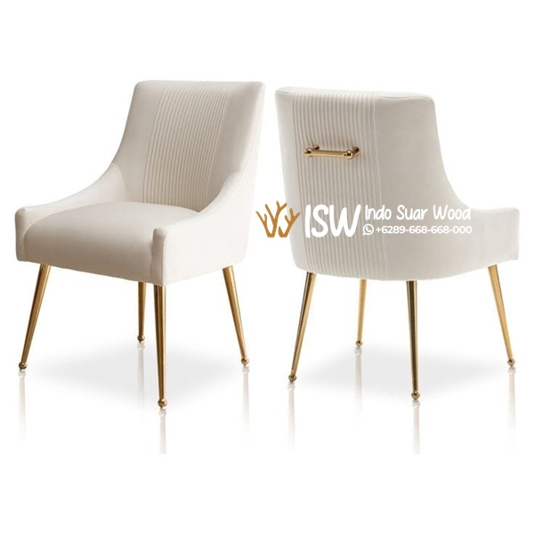 Kursi Cafe Minimalis Kaki Stainless Modern Busa Tebal