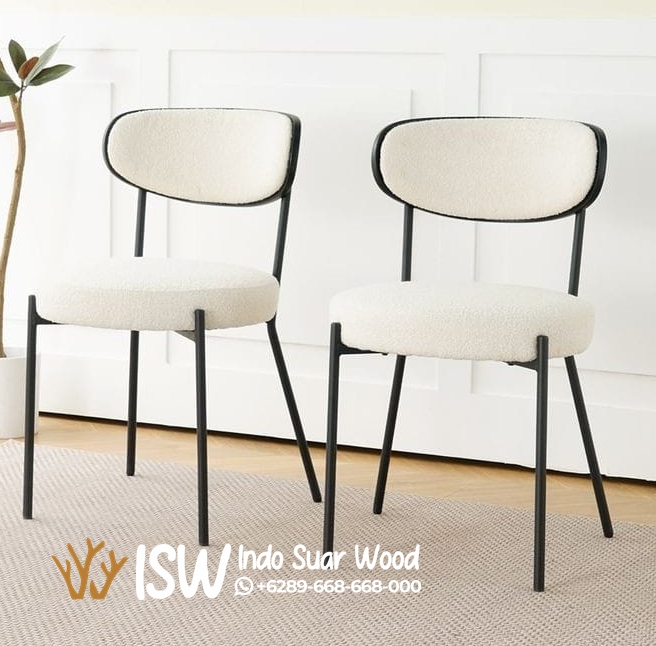 Kursi Cafe Modern Kaki Besi Harga Murah Bludru