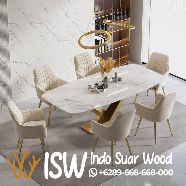 Jual Meja Makan Marmer Putih Bogor Mewah