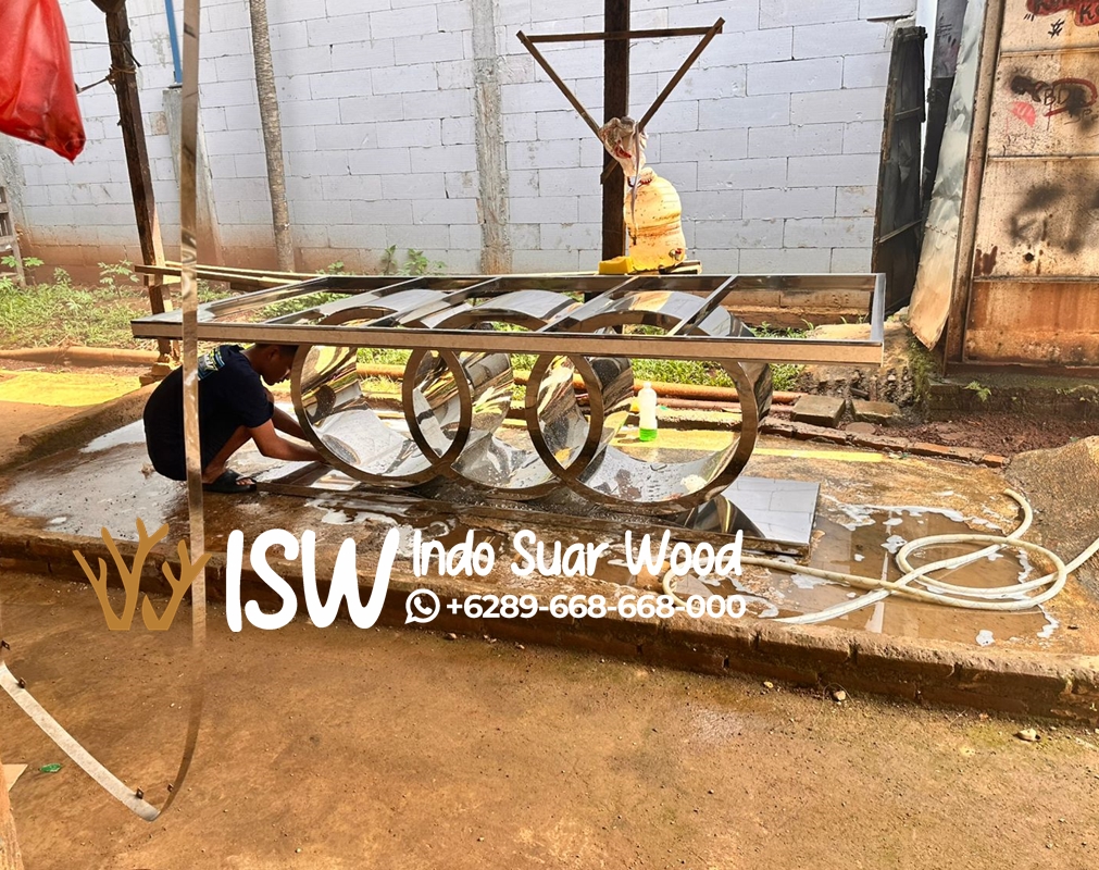 Kaki Meja Makan Minimalis Stainless - Image 5