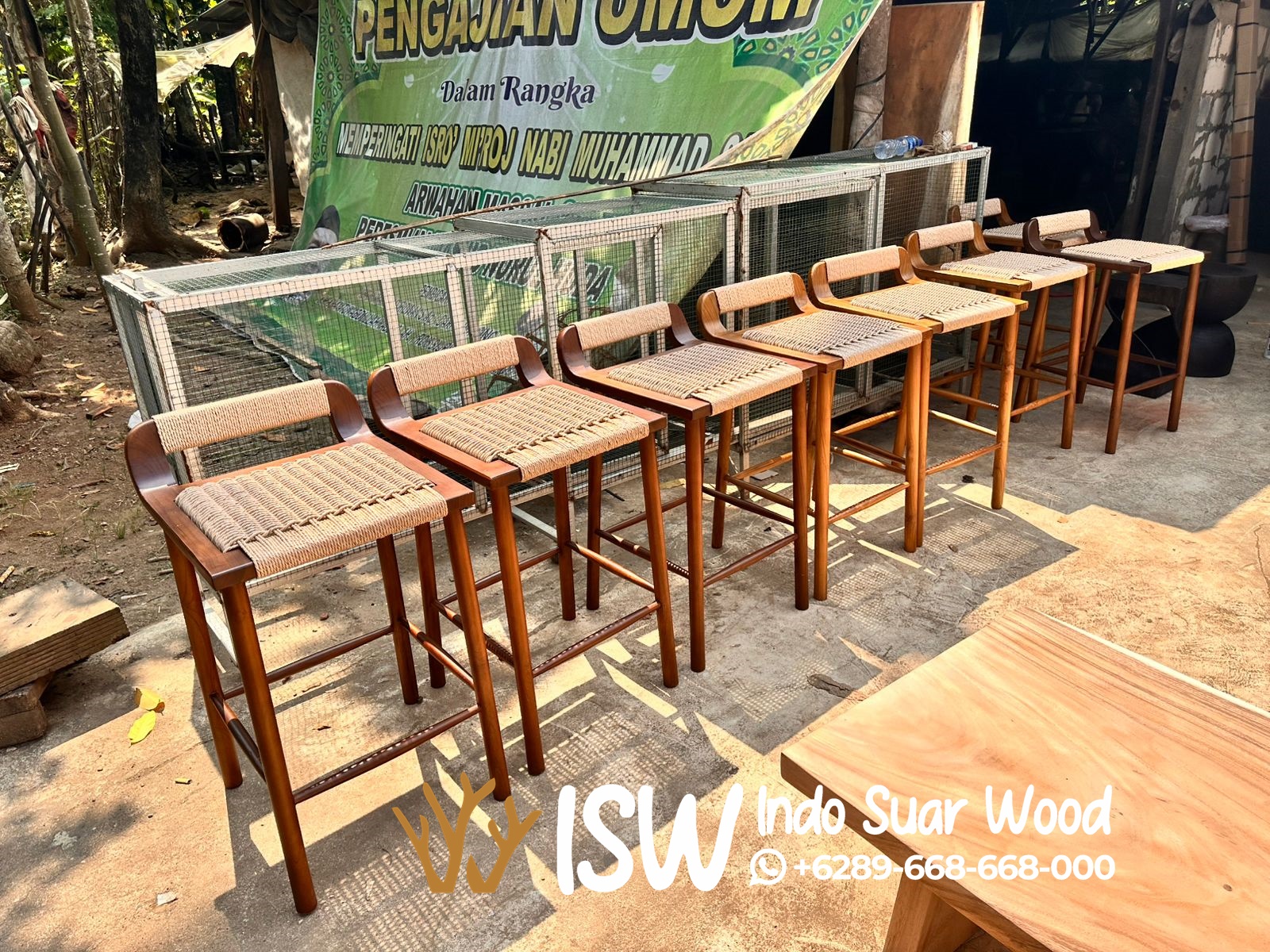 Kursi Bar Rotan Minimalis - Image 2