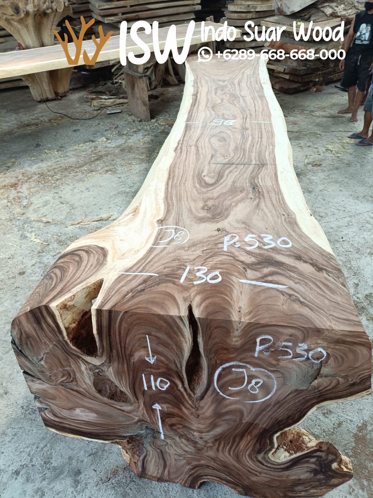 Meja Besar Utuh Kaki L Lengkung Tanpa Sambungan - Image 2