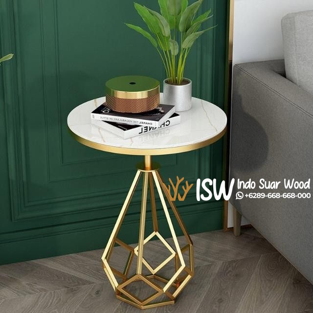 Meja Konsul Marmer Bulat Mewah Kota Tegal