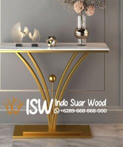 Meja Konsul Marmer Kaki Stainless Segitiga Kota Magelang