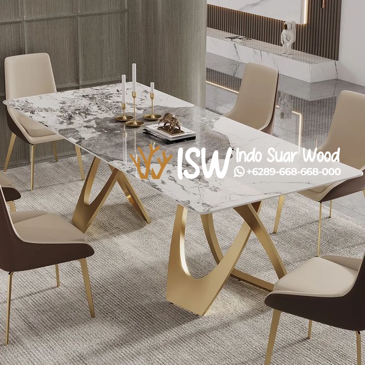 Meja Makan Kaki Unik Stainless Kota Jember