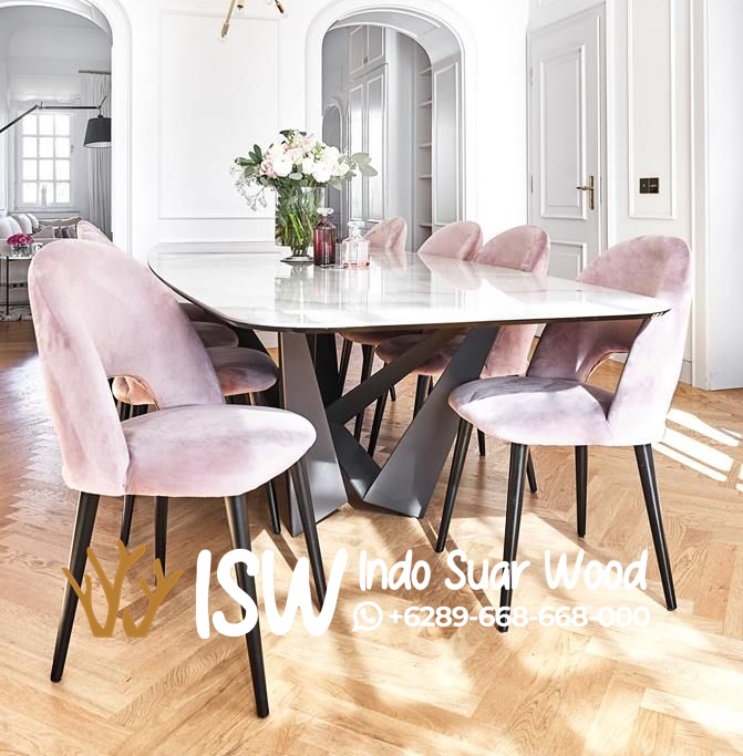 Meja Makan Marmer 8 Kursi - Image 9