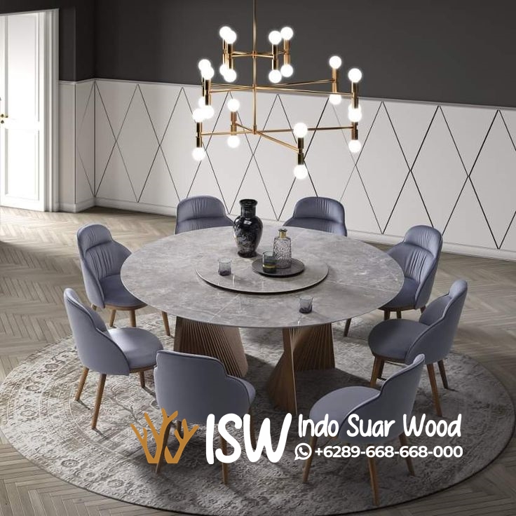 Meja Makan Marmer 8 Kursi - Image 4