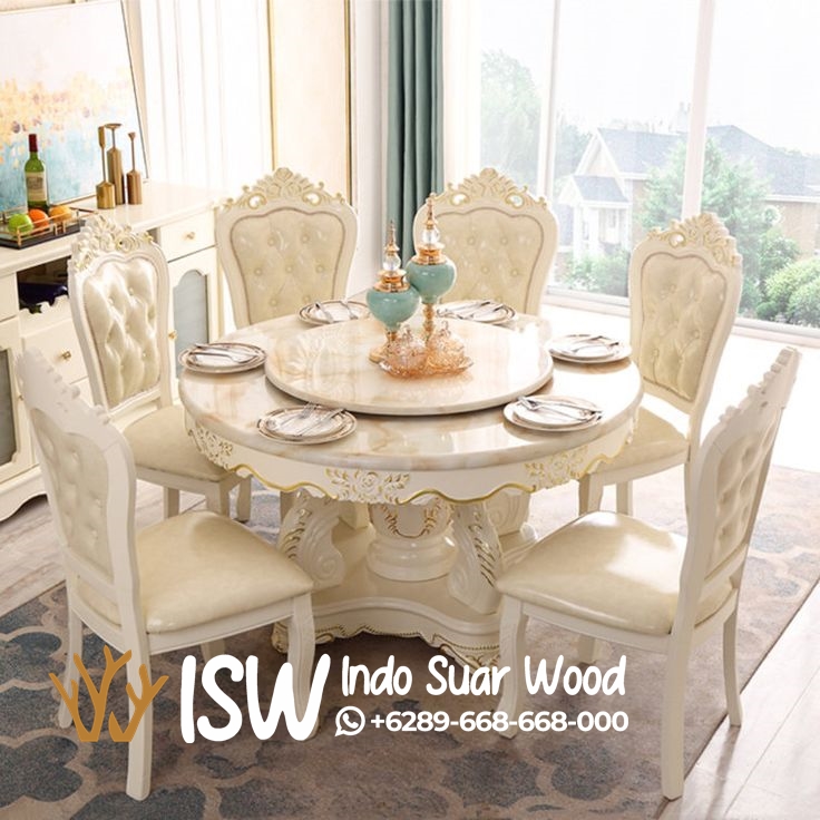 Meja Makan Marmer Jepara - Image 4