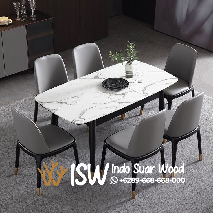 Meja Makan Marmer Jepara - Image 6