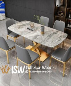 Meja Makan Marmer Minimalis