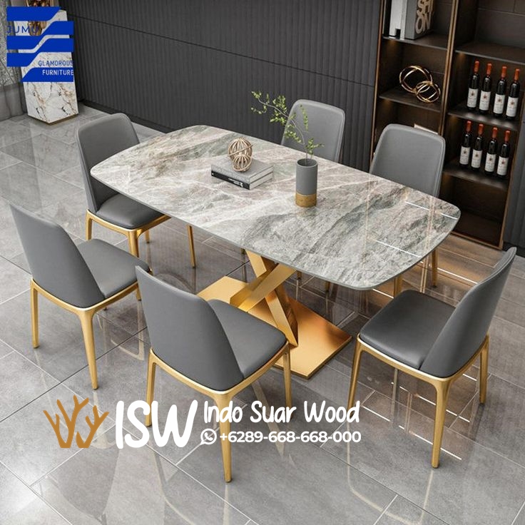 Meja Makan Marmer Minimalis