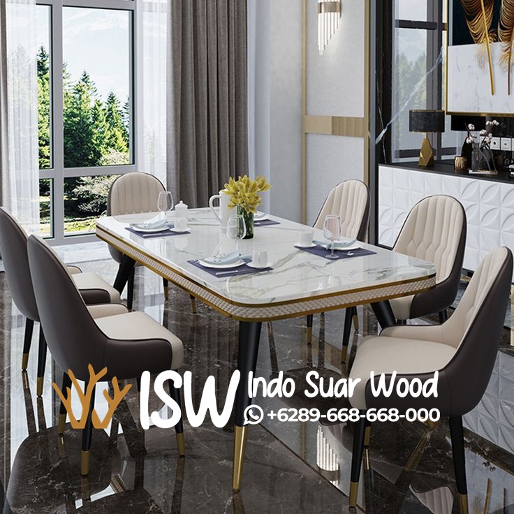 Meja Makan Marmer Minimalis - Image 7