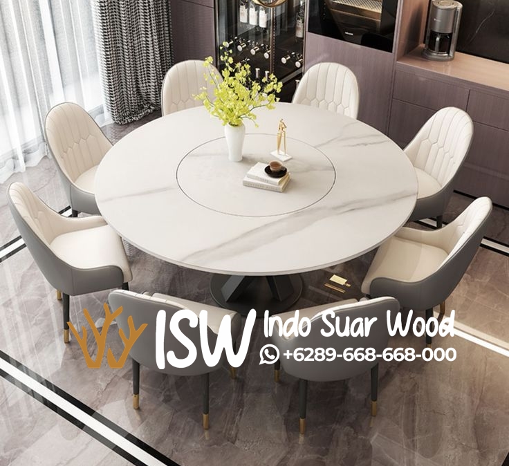 Meja Makan Marmer Putih