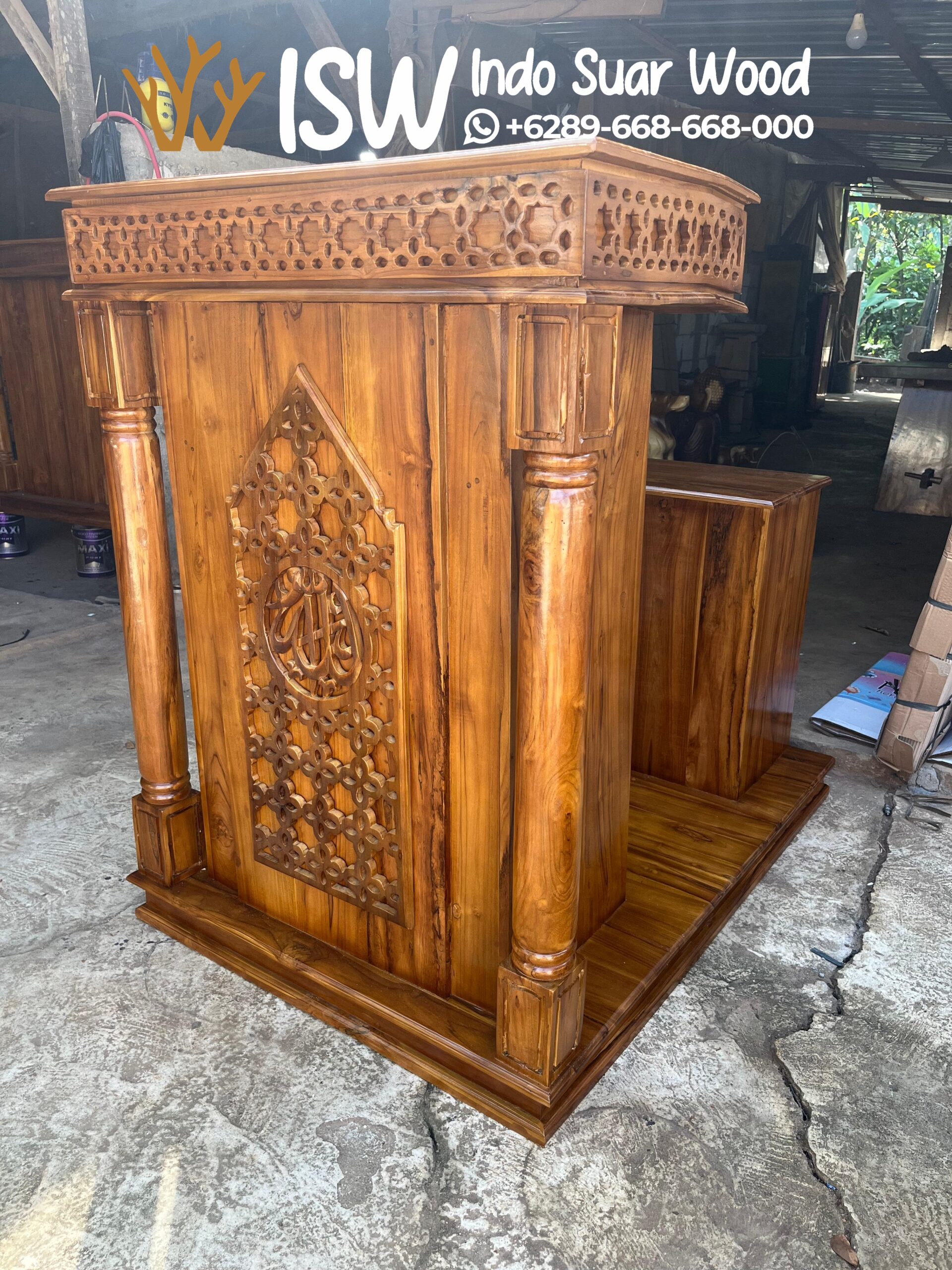 Mimbar Masjid Minimalis Dudukan