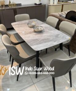 Set Meja Makan Marmer