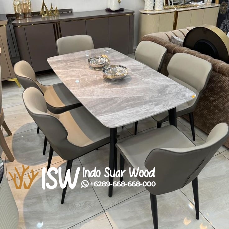 Set Meja Makan Marmer