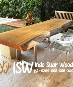 Meja Kayu Utuh Ukuran 180 X 90 Cm