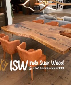 Meja Makan Kayu Trembesi Ukuran 2 Meter