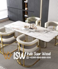 Alternative view of Meja Makan Marmer 4 Kursi