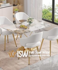 Meja Makan Marmer 4 Kursi