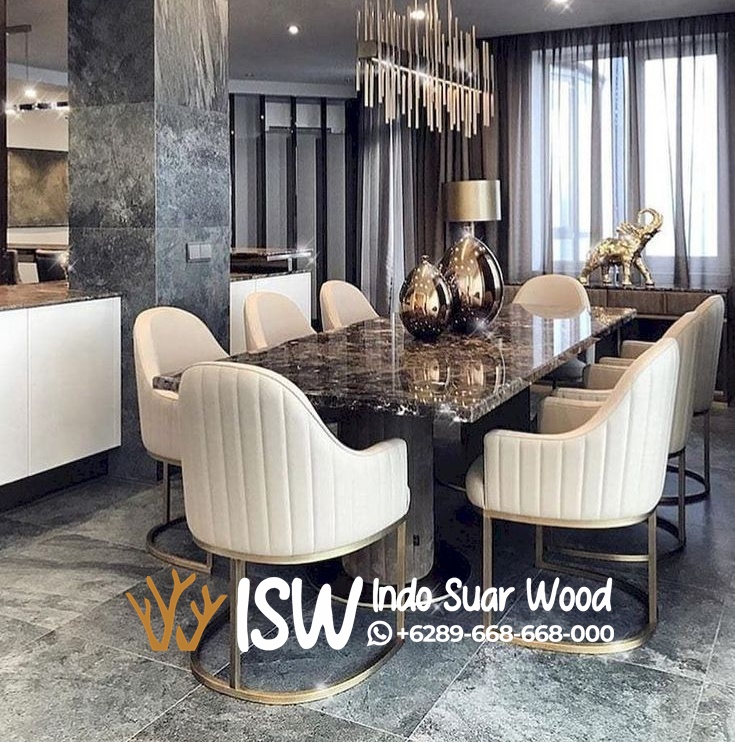 Meja Makan Marmer Import - Image 3