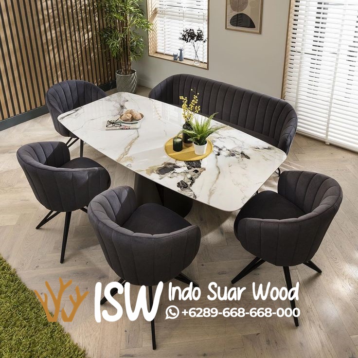 Meja Makan Marmer Import