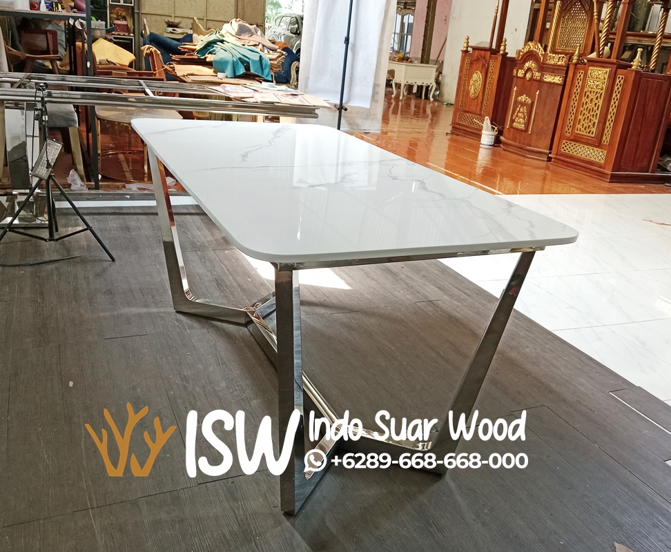 Meja Makan Stainless Minimalis