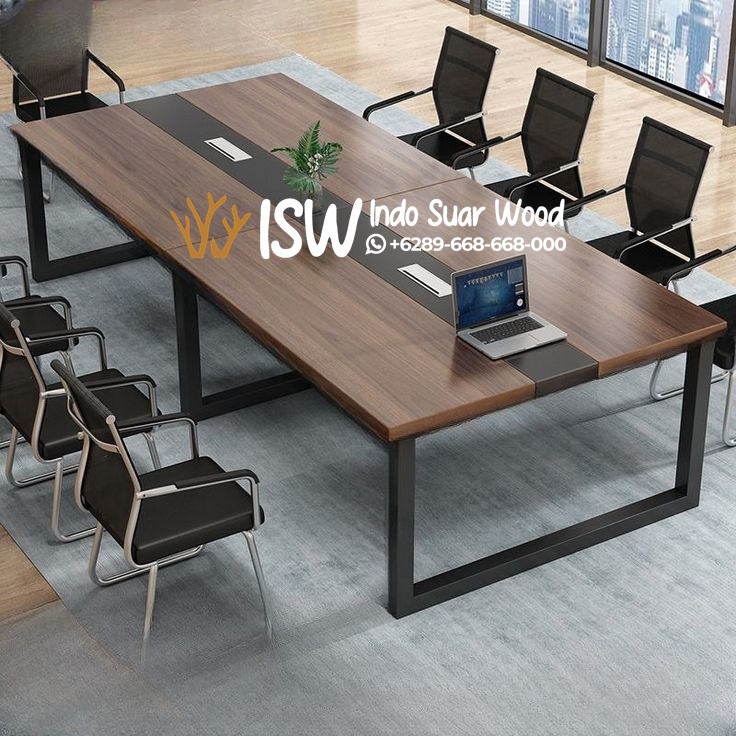 Meja Meeting Jati Kaki Besi Kota Sumedang