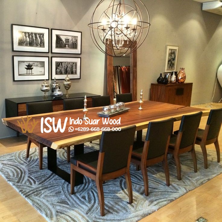 Meja Meeting Trembesi Kaki Besi Kota Wonosobo