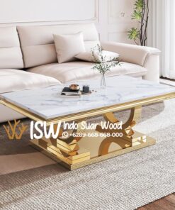 Meja Tamu Marmer Stainless Mewah Kota Indramayu