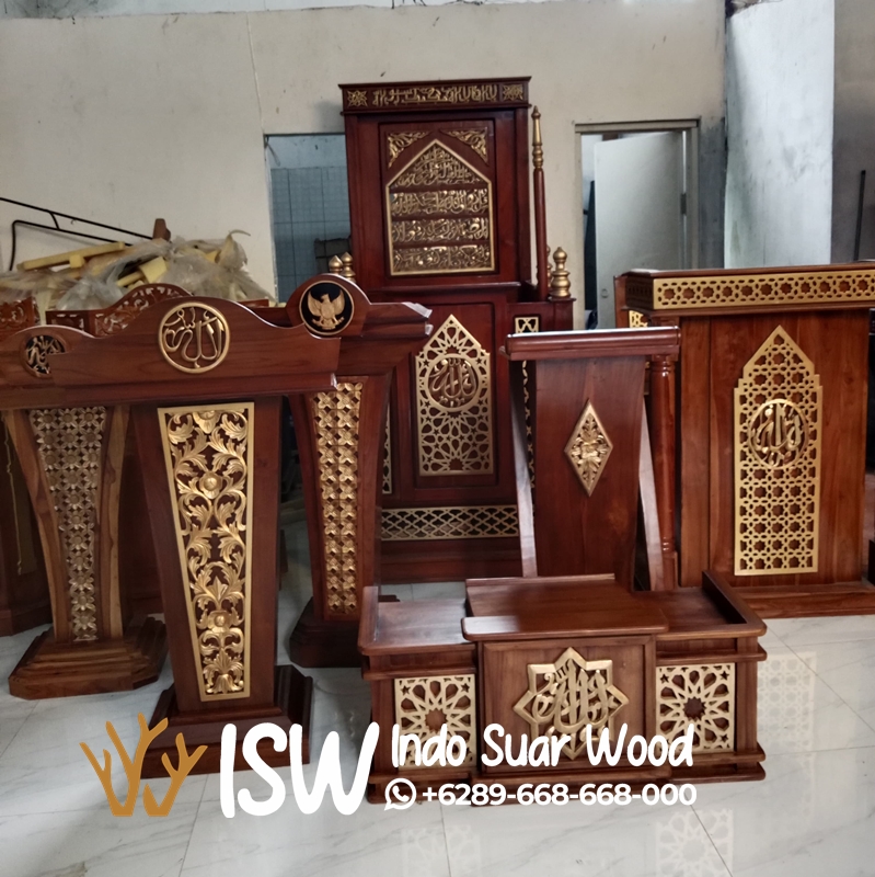 Ready Mimbar Kayu Jati Asli