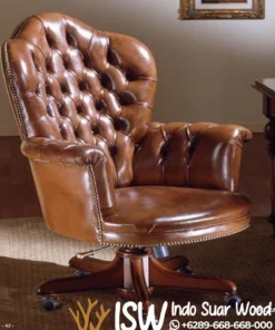 Kursi Direktur Jati Kulit Sintetis Sidoarjo