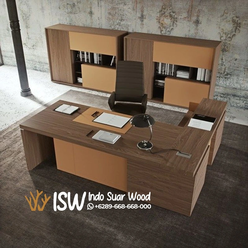 Meja Direktur Jati Minimalis Modern Jombang