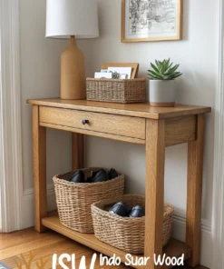 Meja Konsul Jati Natural Modern Magetan