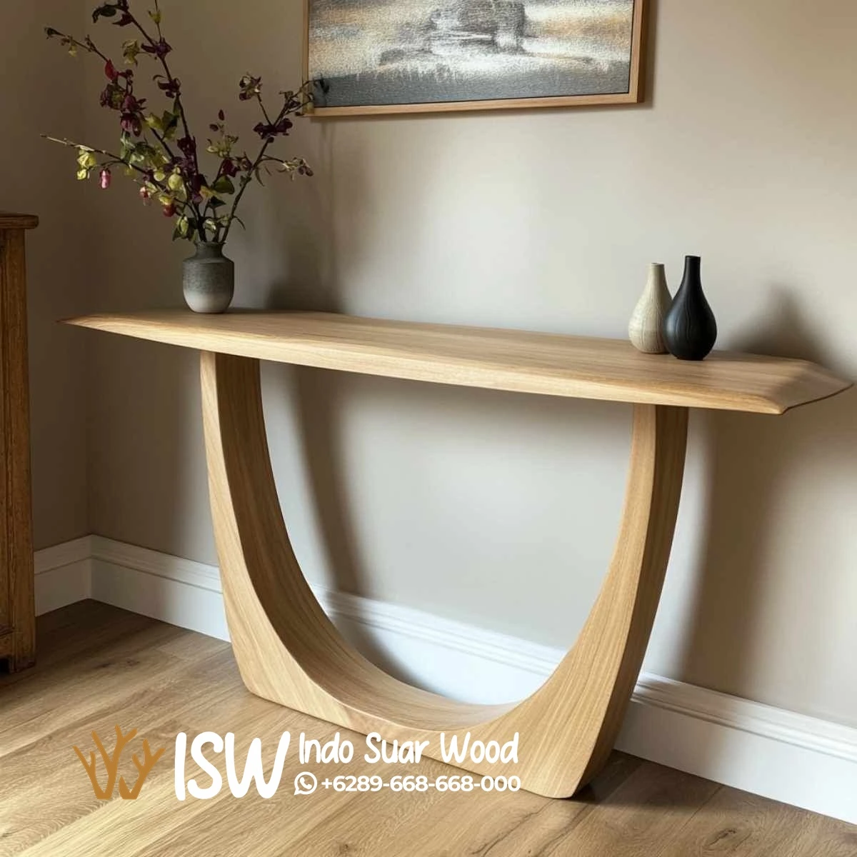Meja Konsul Kayu Jati Simpel Jember