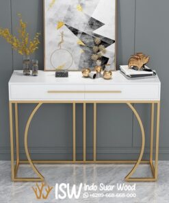 Meja Konsul Marmer Kaki Stainless Unik Pasuruan