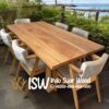 Meja Makan Kayu Trembesi Tebal