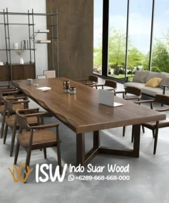 Meja Meeting Trembesi Utuh Elegan Banyumas