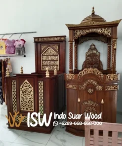 Mimbar Masjid Solo Kayu Jati