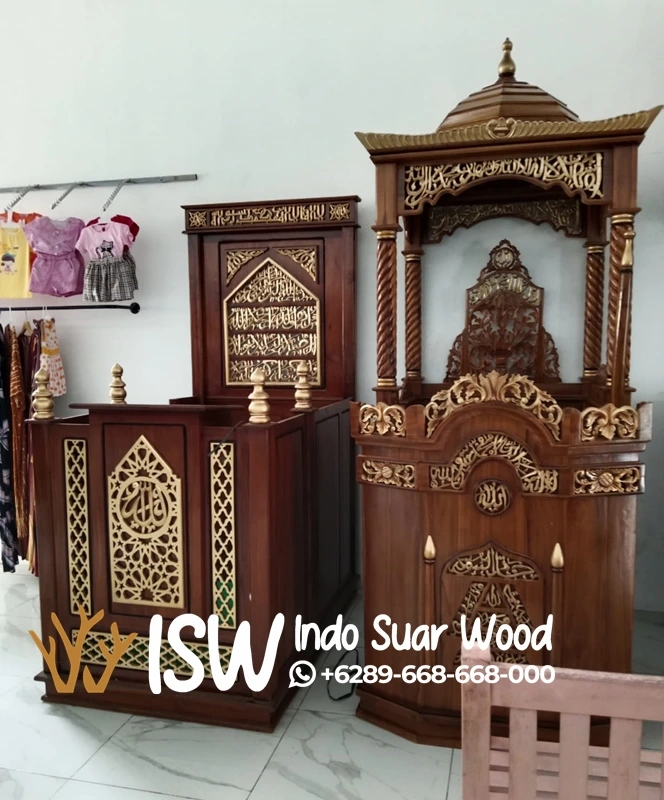 Mimbar Masjid Solo Kayu Jati