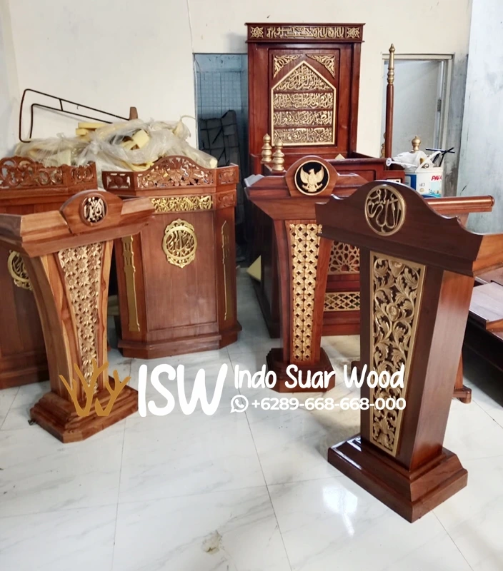 Pengrajin Mimbar Masjid Jati Kualitas Terbaik