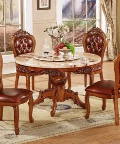 Harga Meja Makan Marmer Bulat Antik