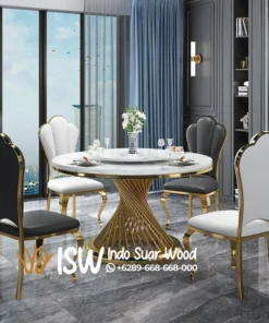 Harga Meja Makan Marmer Bulat Putar