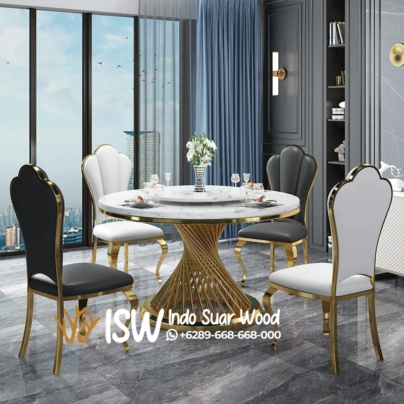 Harga Meja Makan Marmer Bulat Putar