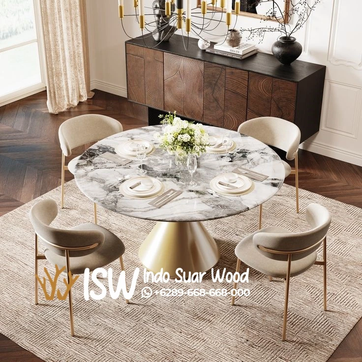 Harga Meja Makan Marmer Bulat