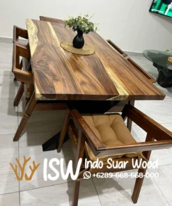 Meja Makan Kayu Trembesi Makasar