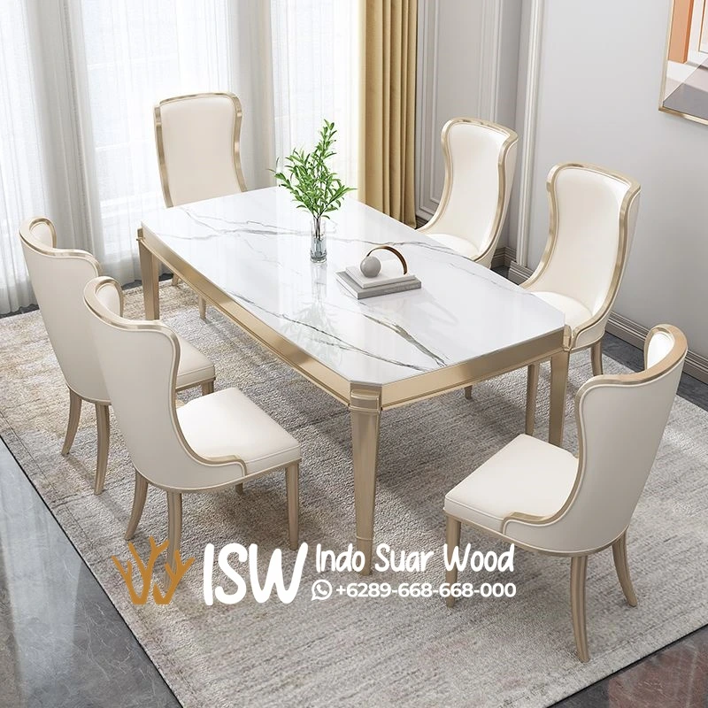 Meja Makan Marmer Putih Pacitan