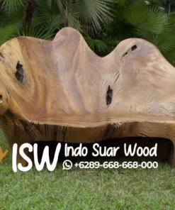 Bangku Unik Kayu Utuh